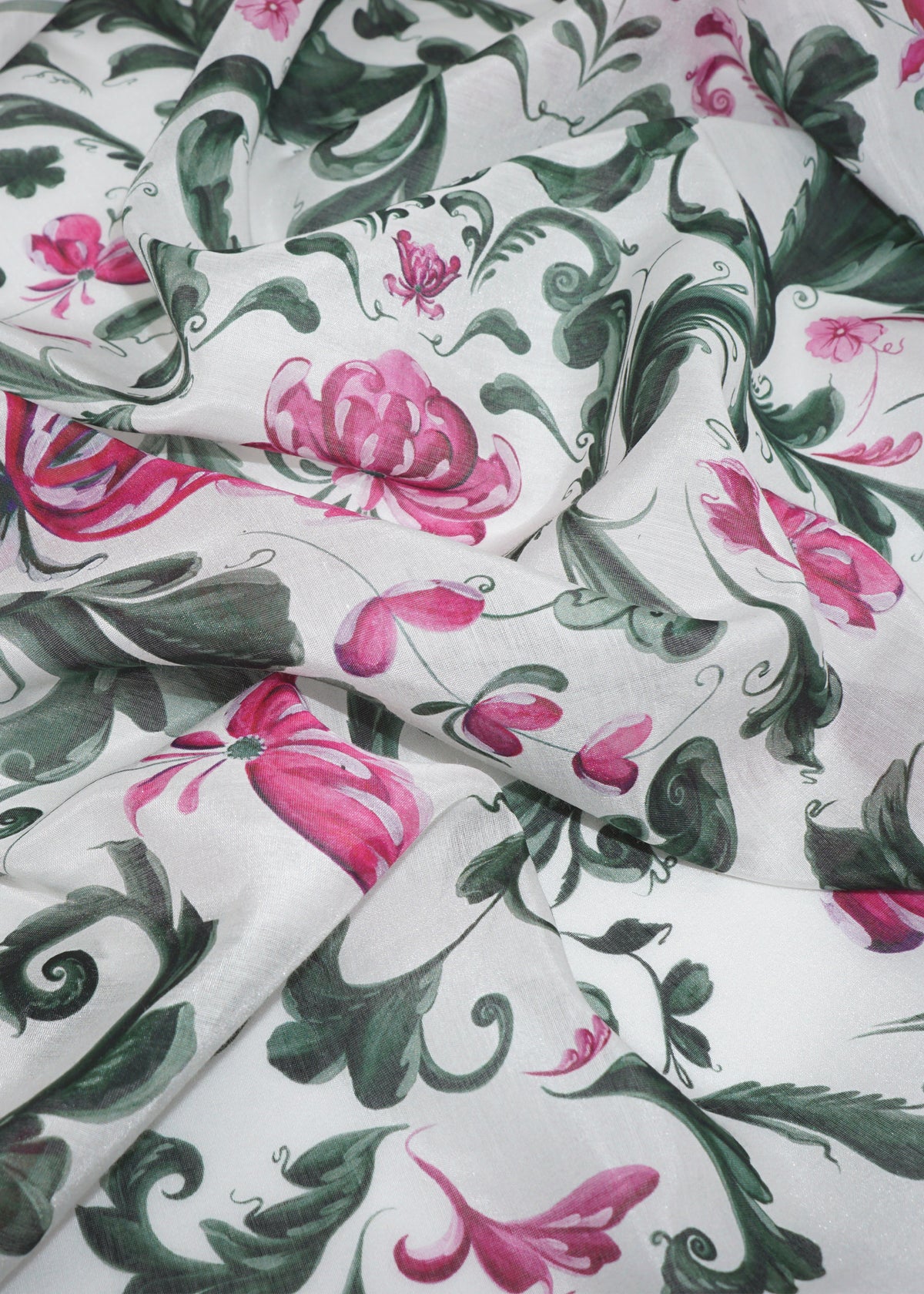 Mairose silk-cotton scarf draped in soft folds
