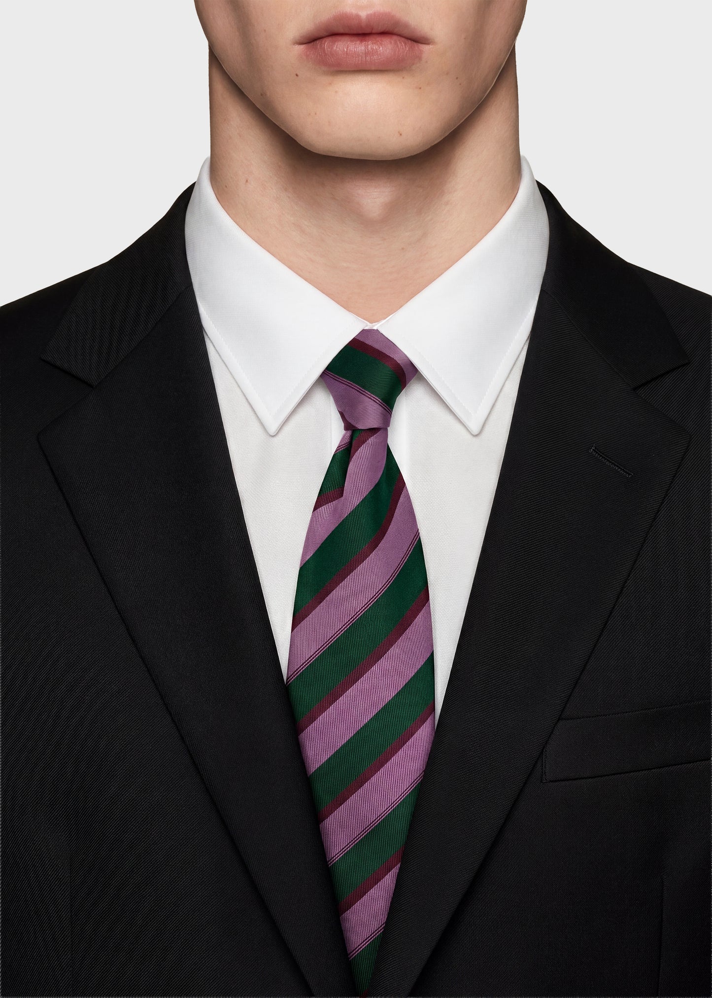 Accent Tie - Green/Pink