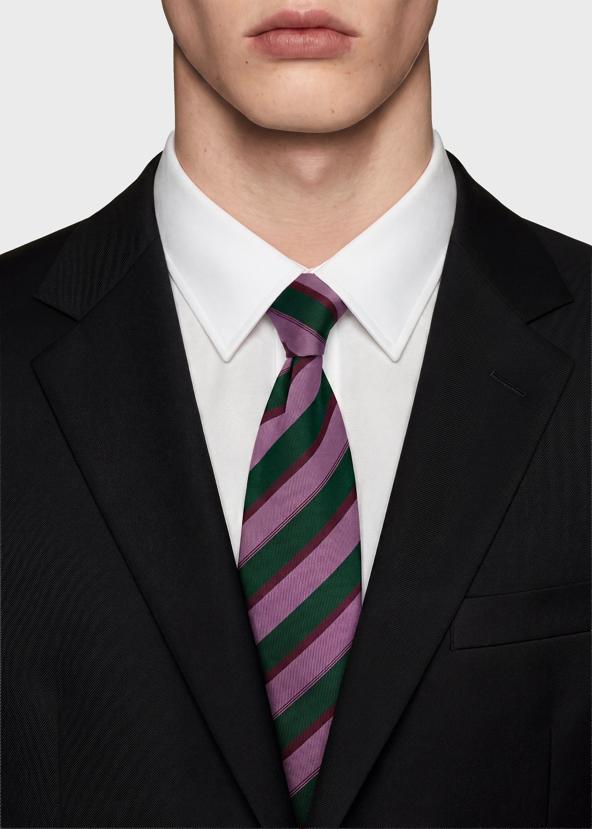 Accent Tie - Green/Pink